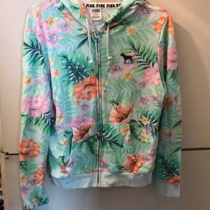 victorias secret pink zip up jacket